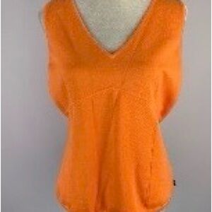 Tommy Hilfiger Orange V-Neck Sweater